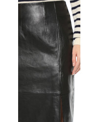 Ganni Moss Leather Skirt