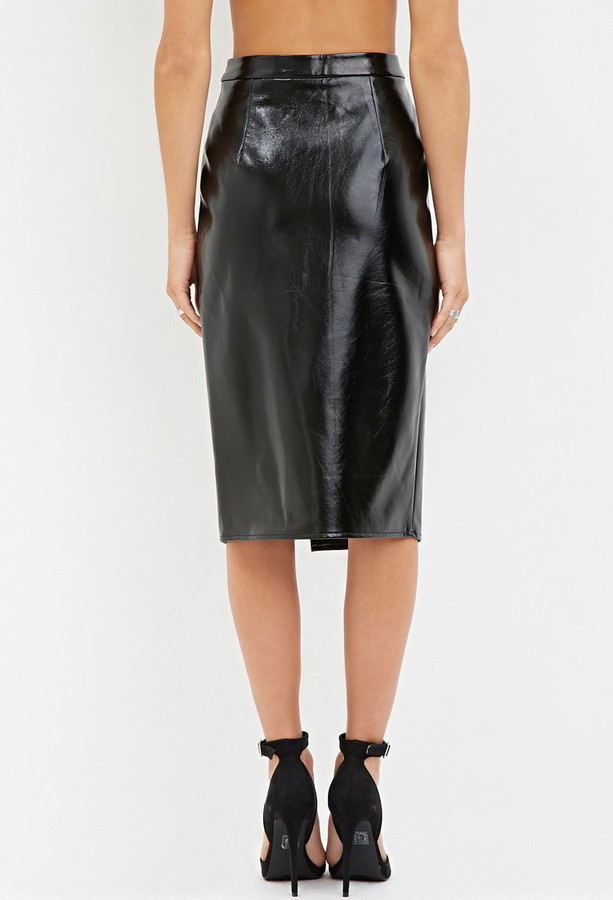 Forever 21 Zippered Faux Leather Skirt, $22 | Forever 21 | Lookastic