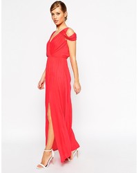 Asos Collection Cold Shoulder Wrap Maxi Dress