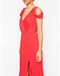 Asos Collection Cold Shoulder Wrap Maxi Dress