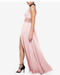 Fame And Partners Georgette High Slit Maxi Dress