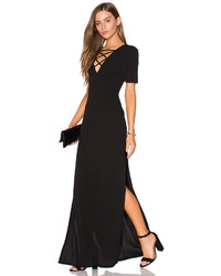 Lucca Couture High Slits Lace Up Maxi Dress