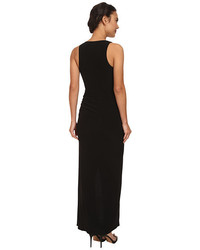 Laundry by Shelli Segal Wrap Front Open Slit Jersey Gown