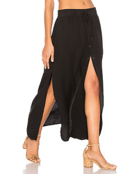 Bella Dahl Button Front Maxi Skirt In Black Size L
