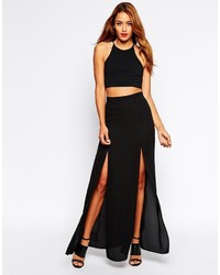 Asos Collection Maxi Skirt In Chiffon With Split