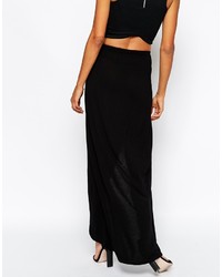 Asos Collection Wrap Maxi Skirt In Jersey