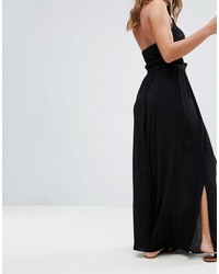 Asos Maxi Skirt With Belt And Thigh Split