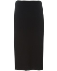 Women's Charcoal Oversized Sweater, Black Slit Midi Skirt, Grey ...