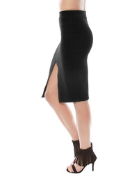 Donna Mizani Front Slit Midi Skirt