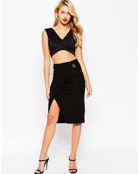 Asos Collection Pencil Skirt With Buckle Wrap