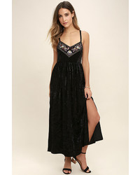Somedays Lovin Erin Black Velvet Maxi Dress