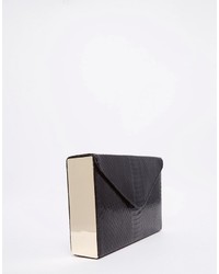 Glamorous Snake Effect Envelope Box Clutch Bag