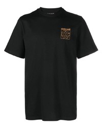 Roberto Cavalli Mirror Snake Embroidered T Shirt