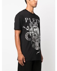 Philipp Plein Snake Print Round Neck T Shirt
