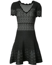 Yigal Azrouel Snakeskin Effect Flared Dress