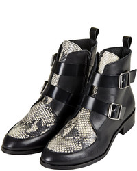 Topshop Air Snake Effect Ankle Boots