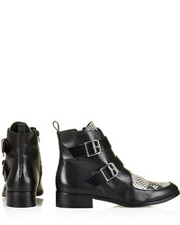 Topshop Air Snake Effect Ankle Boots