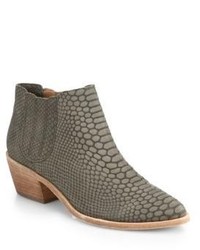 Joie Barlow Snake Embossed Leather Ankle Boots