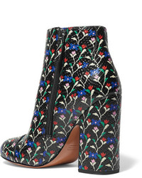 Marc Jacobs Cora Printed Glossed Snake Effect Leather Ankle Boots Black