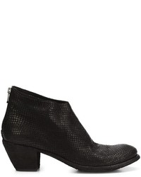 Officine Creative Snakeskin Effect Ankle Boots