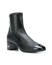 Giuseppe Zanotti Design Snake Embossed Ankle Boots