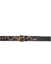 Black Snake Leather Belt