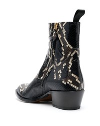 Bally Snakeskin Effect 55mm Ankle Boots