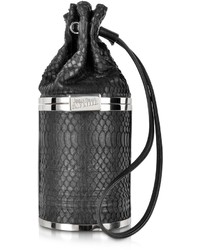 Jean Paul Gaultier Black Ayers Leather Clutch Bag