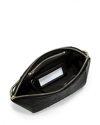 Alexander Wang Chastity Large Crocodile Embossed Leather Clutch