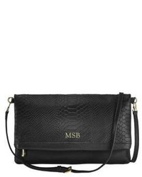 GiGi New York Personalized Carly Python Embossed Leather Convertible Clutch