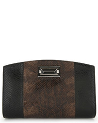 Max Mara Snake Embossed Leather Clutch