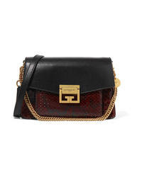Givenchy Gv3 Small Leather And Python Shoulder Bag