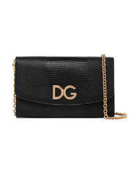 Dolce & Gabbana Lizard Effect Leather Shoulder Bag