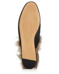 Gucci Princetown Fur Lined Snake Leather Slippers