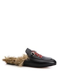 Gucci Princetown Fur Lined Snake 