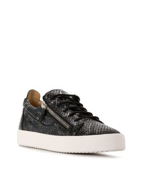 Giuseppe Zanotti Low Top Snakeskin Effect Sneakers