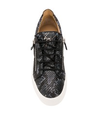 Giuseppe Zanotti Low Top Snakeskin Effect Sneakers