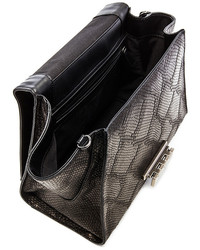 Zac Posen Zac Eartha Iconic Snake Soft Top Handle Bag
