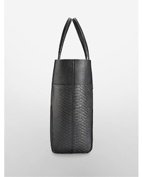 Calvin Klein Arslyne Python Embossed Leather Tote