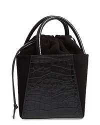 Trademark Dorthea Croc Textured Leather Box Bag