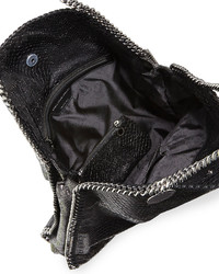 Stella McCartney Falabella Large Faux Python Tote Bag Black