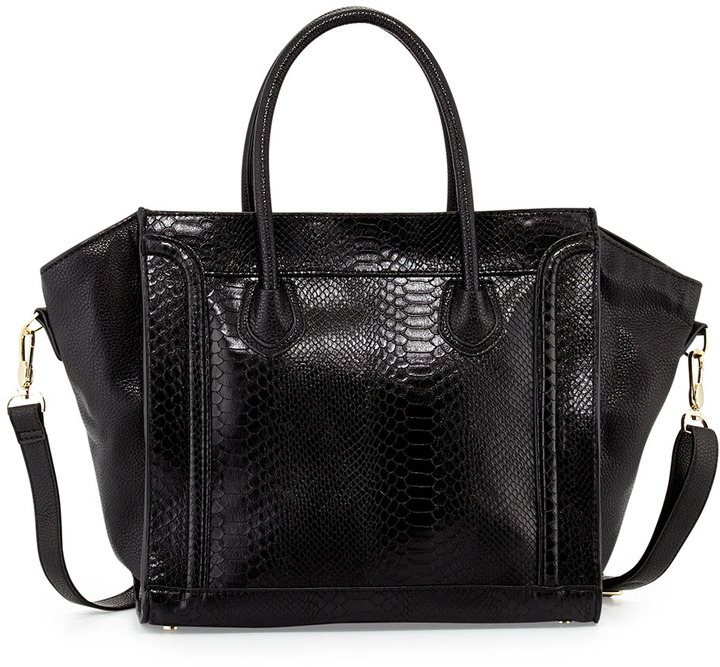 black snake print bag