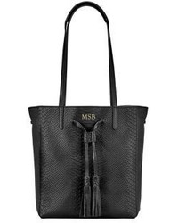 GiGi New York Hannah Personalized Python Embossed Leather Tote