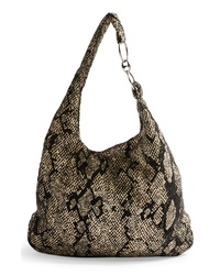 Topshop Zambia Snake Slouch Tote Bag