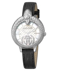 Roberto Cavalli by Franck Muller Scale Leather Watch