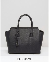 Pauls Boutique Bethany Black Snake Structured Tote