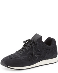 New Balance 696 Deconstructed Lace Up Sneaker Black