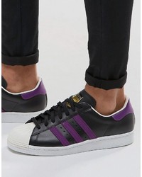 adidas Originals Superstar 80s Sneakers In Black Bb3718