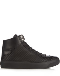 Jimmy Choo Agyle High Top Rubber Stars Satin Trainers