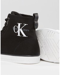 Calvin Klein Arthur Logo Hi Top Canvas Sneakers